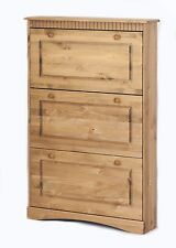 Schuhschrank mit 3 Klappen Schrank aus Massivholz