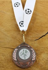 Fußball-Medaille 50 mm bronze Halsband Emblem