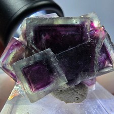 Phantom Fluorit Würfel Stufe, grün lila Okorusu, Namibia 29*28*19mm