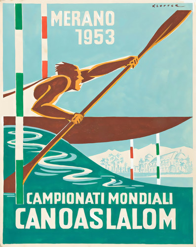 1953 meran kanu slalom poster - 1953,