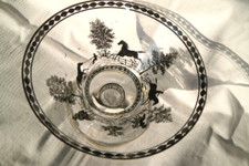 Handbemalte Glasschale Steinschönau  Schwarzlot verm Fritz Pietsch  Sammlerstück