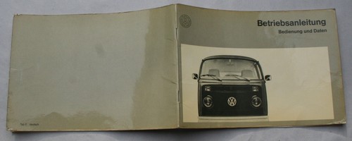 Betriebsanleitung teil vw - teil, 2