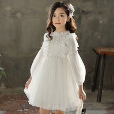 Kinder Mädchen Spitze Kleid