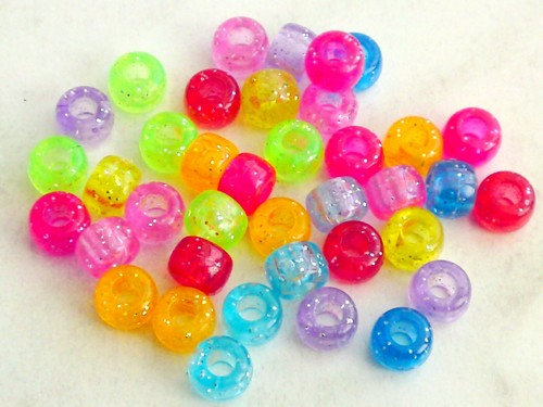 50x acryl großlochperlen 9mm - 50x,