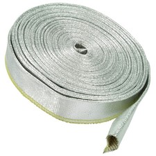 1m Alu Hitzeschutzschlauch 15mm Aluminium Fiberglas Kabelschutz Thermo Schlauch