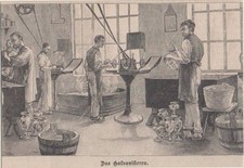 Orig. Holzstich - Goldschmied - Das Galvanisieren.