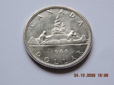 Kanada, 1966, 1 Dollar Elizabeth Kanu, 800 Silber 23,56 gr.