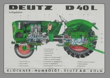 Blechschild 20x30 Deutz D 40 L