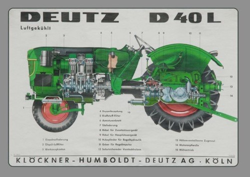 Blechschild 20x30 deutz - d, l
