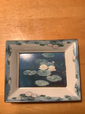 Goebel Fleurs de soir,  Claude Monet, Seerosen, Schale mit Goldrand