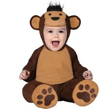 Affen Kostüm Baby Monkey für Kinder Gr. 68-80 braun Overall Baby Fasching