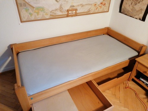 Einzelbett mit bettkästen - mit,