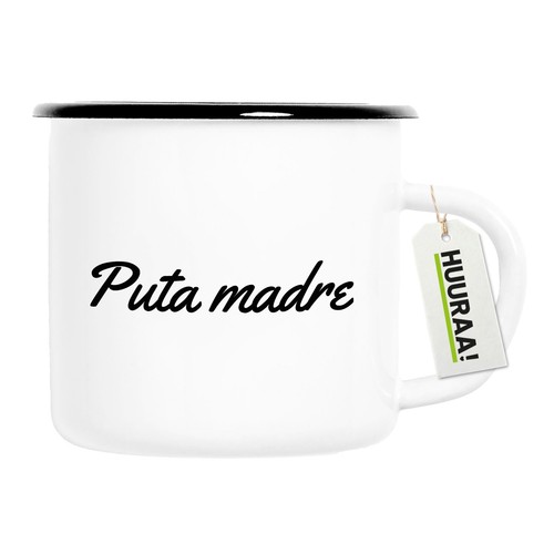 Emaille tasse puta - puta, madre