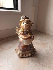 Engel mit Kerzenhalter klein, Keramik