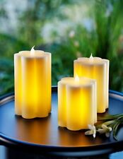 LED-Echtwachskerzen "Blossom" 3er-Set Deko mit Farbwechsler Wohnungs Dekoration