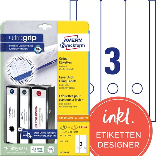 Avery zweckform ordnerrücken - avery,