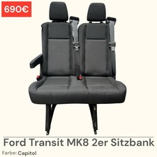Ford Transit MK8 2er Sitzbank Bank Fahrgasrraum Sitz sitze Armlehne Capitol
