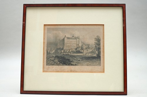 Stahlstich schloss altenburg - stahlstich,
