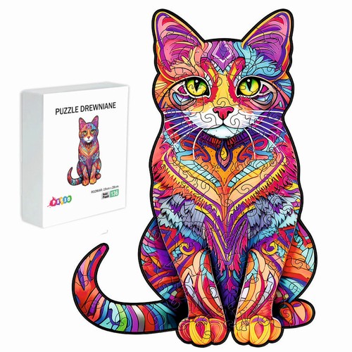 Holzpuzzle 136 teile katze - 136,
