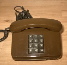 Post FeTAp 0111  Telefonklassiker dunkelbraun, Telekom, Tasten, Vintage 1988