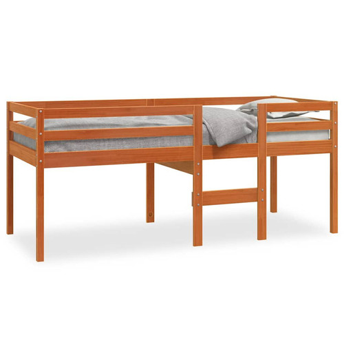 Hochbett wachsbraun 90x200 - wachsbraun,