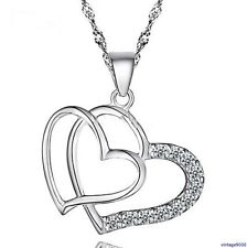 Damen Doppelherz Anhänger mit