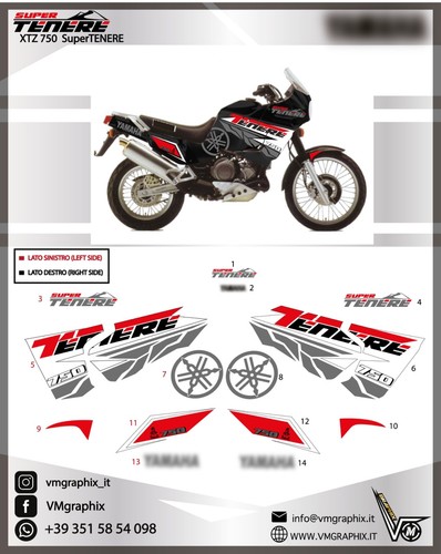 Aufkleber xtz 750 - xtz,