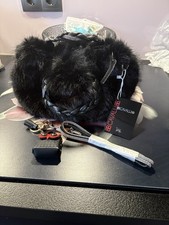 Handtasche Fellimitat Schwarz