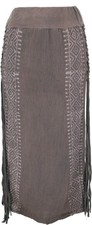 Langer Boho Fransenrock