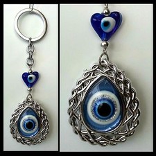 Schlüsselanhänger Schlüsselring Boncuk Nazar blaues Auge Böser Blick boncuğu 