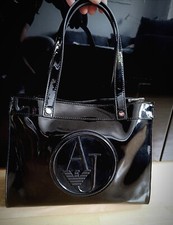 TOP Handtasche Armani Jeans Schwarz Lack Exclusiv Geschenk