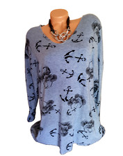 Feinstrick tunika shirt bluse - shirt,