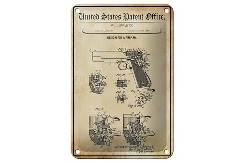 Blechschild patent 12x18 - 12x18, cm