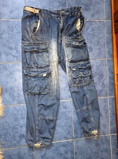 JET LAG 007  Kargo-Hose XXL/32 Jeans-Blau