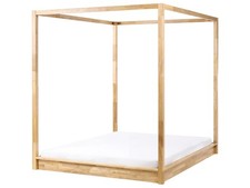 Himmelbett holz hellbraun - holz,