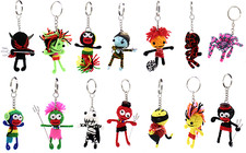 Stoff Voodoo Doll Puppe Schlüsselanhänger 6 cm, Monster Puppen 