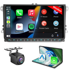 9" Autoradio Für VW Transporter T5 Passat B6 Stereo Android 12 GPS Sat Navi+KAM