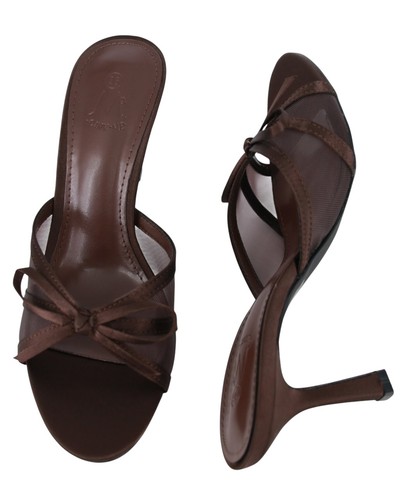Elegante braune pantoletten - elegante,