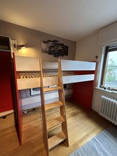 Kinderhochbett Birke Multiplex von Schreinerfachbetrieb gebraucht mit Lattenrost