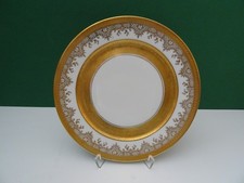 Manufaktur Carlsbad Kuchenteller D 19,3 H 1,8 Ätzgold  Prunkausführung