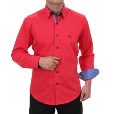 Elegantes slim fit hemd rot - slim, in