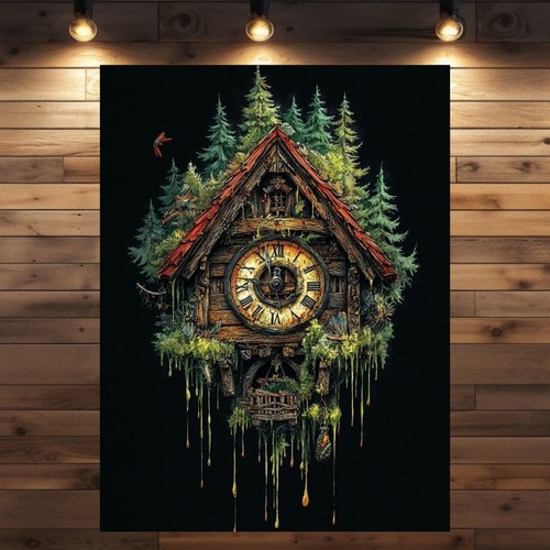Leinwandbild kuckucksuhr - leinwandbild, „kuckucksuhr