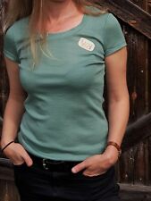 Ab 65€ Wolle Seide T-Shirt Damen Silk Top Salbeigrün mit/ ohne YAY Bügelbild 