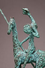 Signierte Bronze Skulptur  'Don Quijote und Rosinante '  by Ruchos