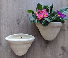 2er Set Wandtöpfe ca.23 cm breit aus Terracotta Pflanzamphore Blumentopf