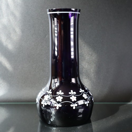 Vintage schwarzglas vase h - schwarzglas,