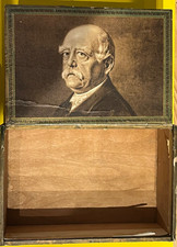 Alte Holz Zigarren Kiste Fürst Bismark Esquisito leer 18x12x7cm 1WK Sammlerstück