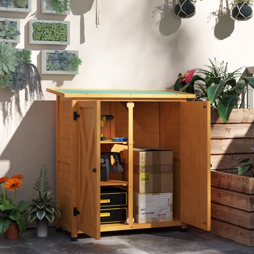 Outsunny gartenschrank holz - outsunny,