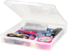 Iris Ohyama Tragbarer Aufbewahrungskoffer aus Kunststoff Bastelkiste SBC-350E