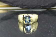 Swiss Blue Topas Goldring aus 333er Gelbgold (8 Karat)